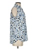 Ann Taylor 100% Polyester Floral Blue Sleeveless Blouse Size S (petite) - photo 4