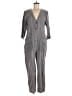 Zara Chevron-herringbone Gray Jumpsuit Size L - photo 1