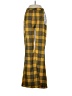Almost Famous 100% Polyester Plaid Yellow Casual Pants Size 1 - photo 1