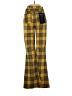 Almost Famous 100% Polyester Plaid Yellow Casual Pants Size 1 - photo 2