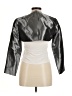 Chetta B 100% Acetate Silver 3/4 Sleeve Top Size 8 - photo 2