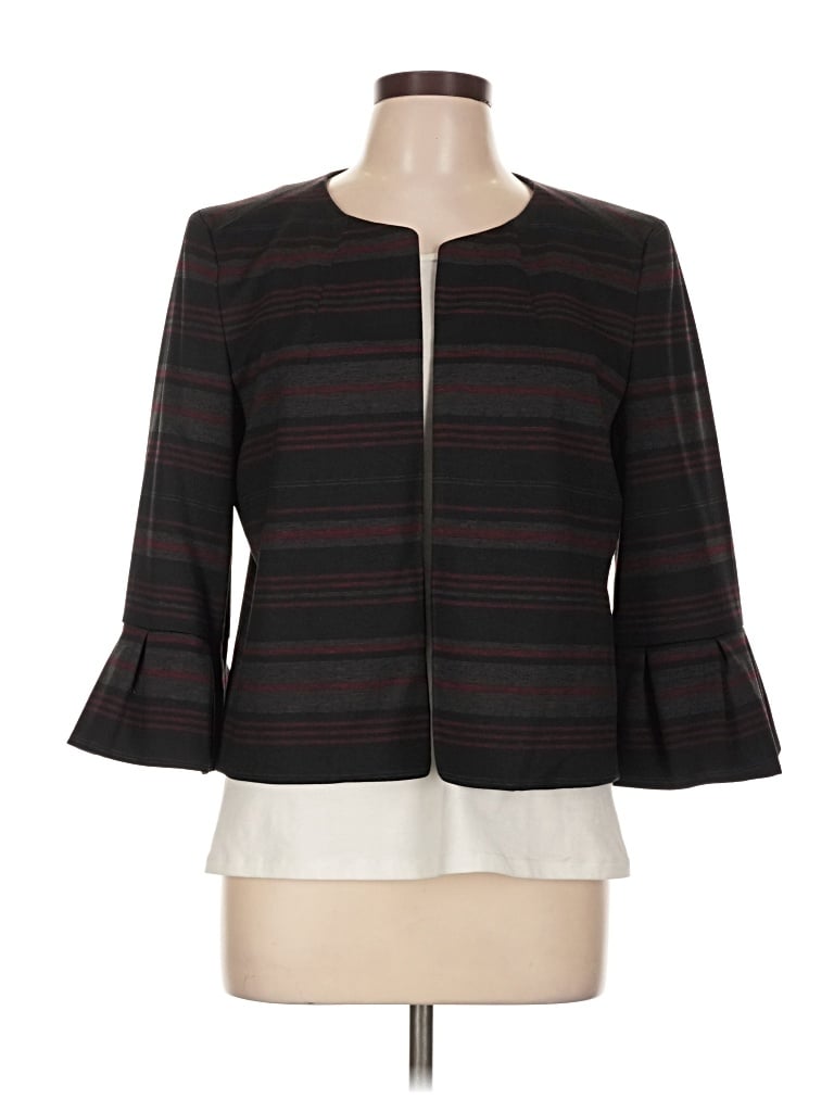 Pre-owned Nine West Blazer Jacket In Burgundy