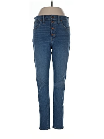 Madewell 10" High-Rise Skinny Jeans in Dewitt Wash: Button-Front TENCEL&trade; Denim Edition (view 1)