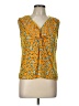 Always Indigo Yellow Sleeveless Blouse Size L - photo 1