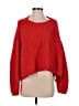 Moth Solid Red Pullover Sweater Size S - photo 1