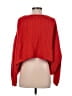 Moth Solid Red Pullover Sweater Size S - photo 2