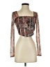 Shein Brown Long Sleeve Blouse Size S - photo 1