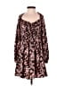 Lush 100% Polyester Floral Black Brown Casual Dress Size S - photo 1