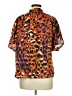 Unbranded 100% Polyester Animal Print Orange Short Sleeve Blouse Size M - photo 2