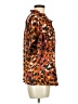 Unbranded 100% Polyester Animal Print Orange Short Sleeve Blouse Size M - photo 4