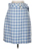 Ann Taylor Checkered-gingham Blue Casual Skirt Size 4 - photo 1