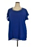Cato 100% Polyester Blue Short Sleeve Blouse Size 18 - photo 1