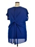Cato 100% Polyester Blue Short Sleeve Blouse Size 18 - photo 2