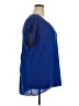 Cato 100% Polyester Blue Short Sleeve Blouse Size 18 - photo 4