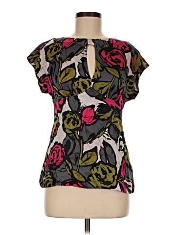 Trina Turk Short Sleeve Silk Top (view 1)