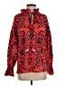 Cara Cara 100% Cotton Paisley Red Long Sleeve Blouse Size XS - photo 1