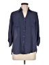 BCX 100% Polyester Solid Blue 3/4 Sleeve Blouse Size M - photo 1