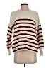 Madewell 100% Cotton Stripes Burgundy Pullover Sweater Size XS - photo 1