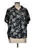 She + Sky 100% Polyester Paisley Black Short Sleeve Blouse Size L - photo 1