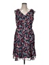 DKNY 100% Polyester Paisley Blue Casual Dress Size 14 - photo 1
