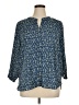 Jachs Girlfriend Blue 3/4 Sleeve Blouse Size XL - photo 1
