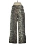 OAT Animal Print Green Jeans Size 4 - photo 2