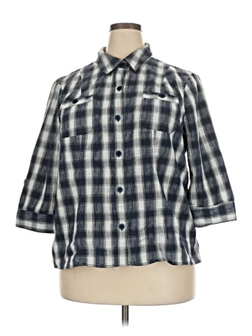 Cj Banks 3/4 Sleeve Button-Down Shirt (view 1)