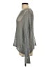 Max Studio Metallic Silver Long Sleeve Blouse Size L - photo 5