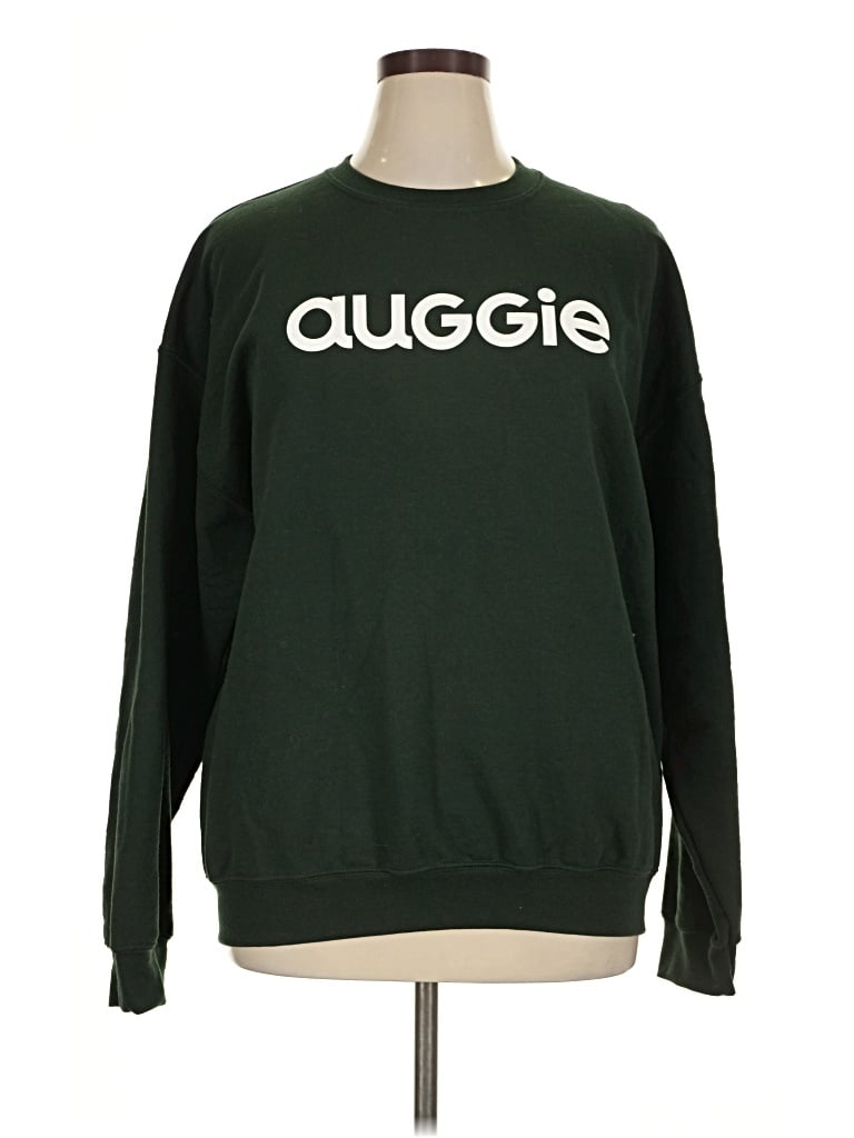 Pre-owned Gildan Sweatshirt In Green