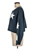 Shein 100% Polyester Stars Blue Pullover Sweater Size M - photo 5