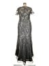 Mac Duggal 100% Polyester Metallic Silver Cocktail Dress Size 18 - photo 2