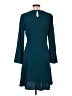 DKNY 100% Polyester Solid Teal Casual Dress Size 10 - photo 2
