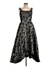 Taylor 100% Polyester Metallic Black Cocktail Dress Size 8 - photo 1