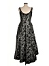Taylor 100% Polyester Metallic Black Cocktail Dress Size 8 - photo 2