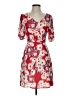 Paper Crown 100% Polyester Print Red Cocktail Dress Size 0 - photo 1