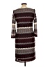 Studio One Chevron-herringbone Burgundy Casual Dress Size 10 - photo 2