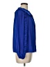 Ann Taylor LOFT 100% Polyester Blue Long Sleeve Blouse Size Lg Petite - photo 4