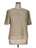 Estelle Metallic Gold Short Sleeve T-Shirt Size 1X - photo 1