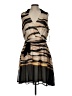 DKNY 100% Polyester Stripes Brown Cocktail Dress Size 12 - photo 1