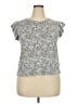 On 34th 100% Supima Cotton Silver Short Sleeve Top Size 2X - photo 1