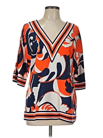 Trina Turk 3/4 Sleeve Silk Top (view 1)