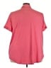 Woman Within Solid Pink Short Sleeve Blouse Size 22 (1X) - photo 2