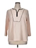 Calvin Klein 100% Polyester Tan 3/4 Sleeve Blouse Size XL (estimated) - photo 1