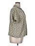 Unbranded 100% Polyester Floral Tan Short Sleeve Blouse Size XL (estimated) - photo 4