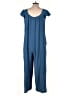 Zesica 100% Polyester Solid Blue Jumpsuit Size L - photo 2