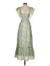 Greylin 100% Polyester Paisley Green Casual Dress Size XS - photo 2