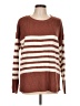 Staccato 100% Polyester Stripes Brown Pullover Sweater Size L - photo 1