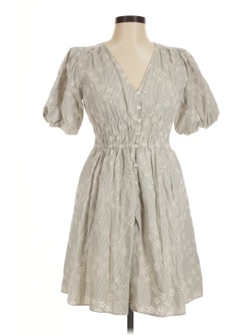 Madewell Eyelet Sophia Mini Dress in Stripe (view 1)