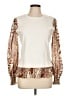 Fate 100% Cotton Animal Print Ivory Pullover Sweater Size L - photo 1
