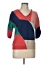 Chico's Color Block Red Pullover Sweater Size Lg (2) - photo 1